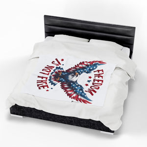 Plush Blanket - Freedom is Not Free Graphic Design