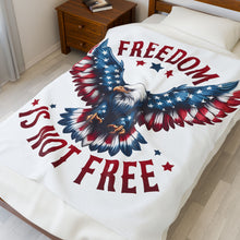 Load image into Gallery viewer, Plush Blanket - Freedom is Not Free Graphic Design
