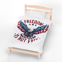 Load image into Gallery viewer, Plush Blanket - Freedom is Not Free Graphic Design
