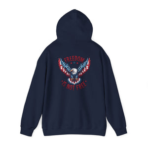 Freedom Eagle Unisex Hooded Sweatshirt - Bold American Flag Design