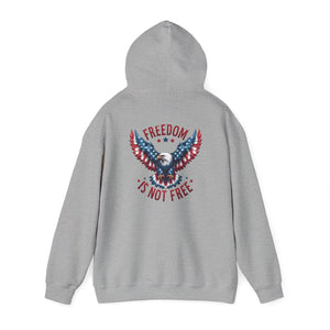 Freedom Eagle Unisex Hooded Sweatshirt - Bold American Flag Design