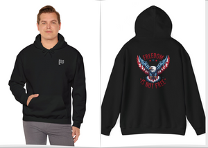 Freedom Eagle Unisex Hooded Sweatshirt - Bold American Flag Design